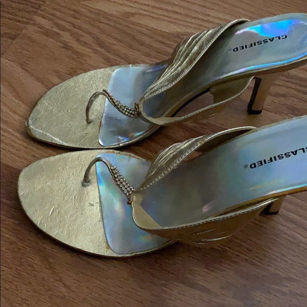 Gold heel sandal
